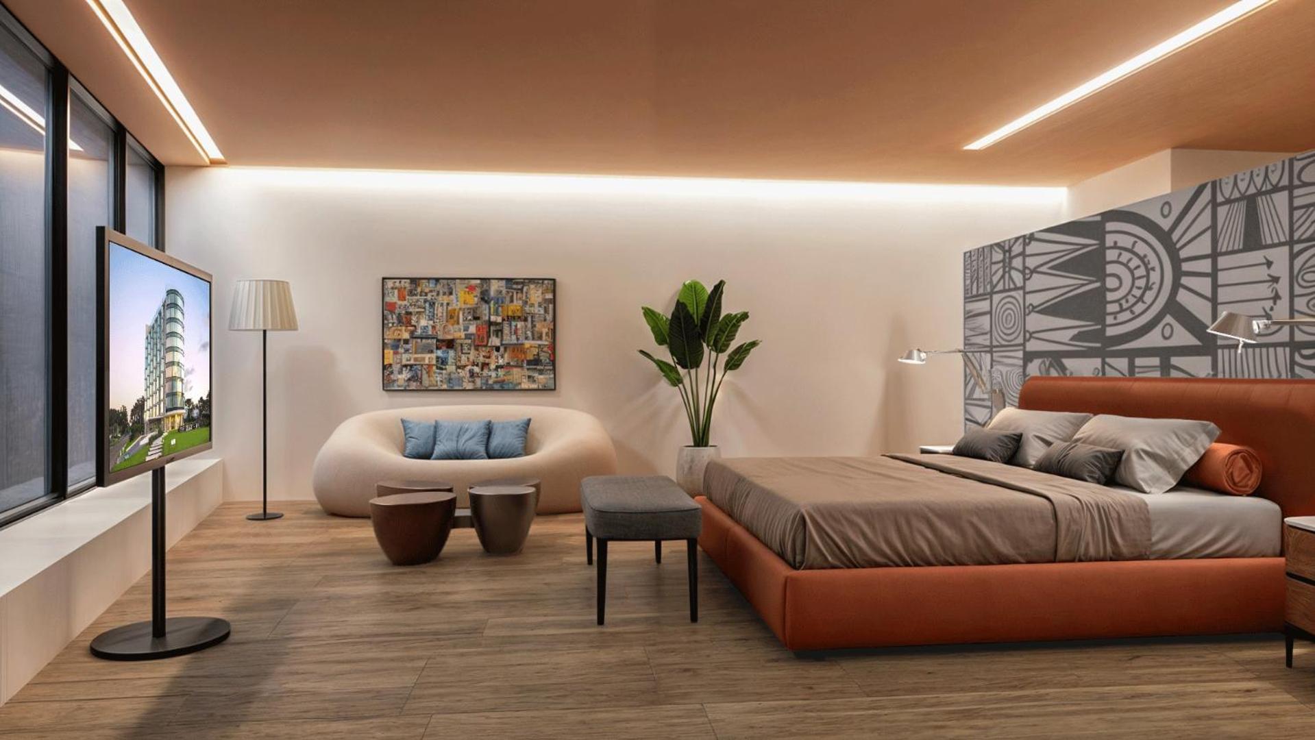The Grand Hotel Пунта-дель-Эсте Номер фото 3D interior rendering of a bedroom